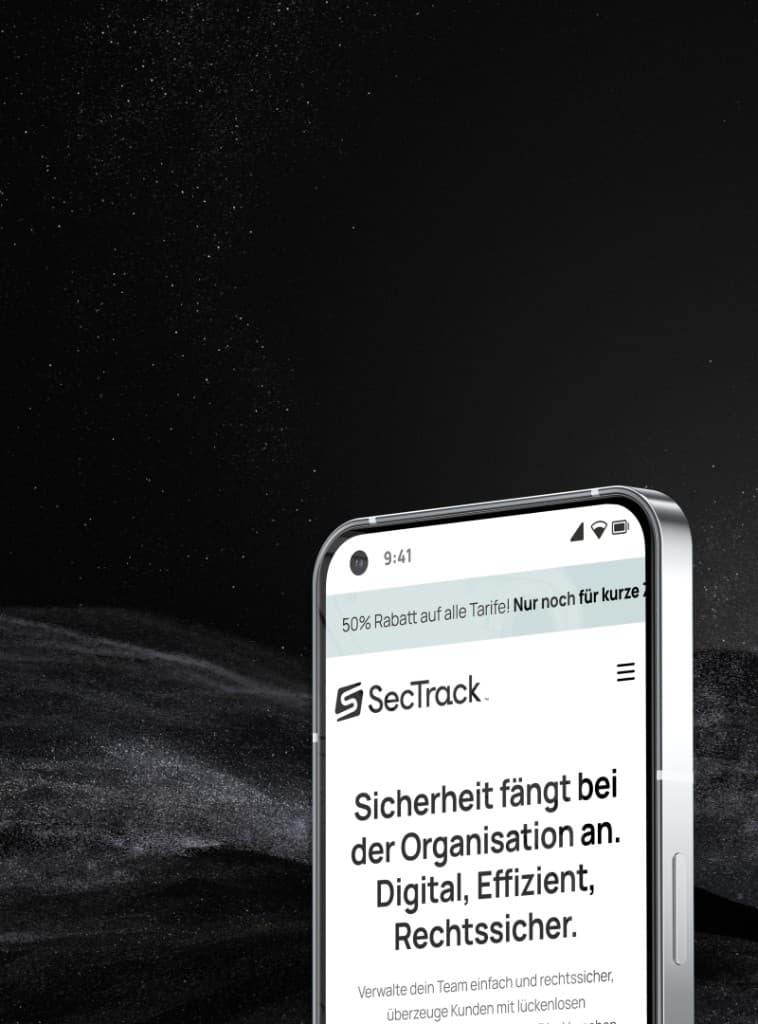SecTrack auf einem Smartphone